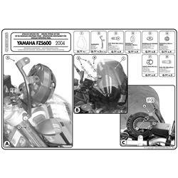GIVI D140KIT MOCOWANIE SZYBY 140D YAMAHA FZ6 (04 > 06)