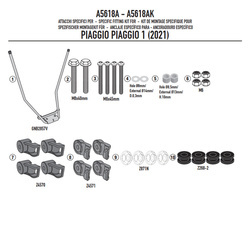 KAPPA MOCOWANIE SZYBY KD1181ST - PIAGGIO > PIAGGIO 1 (21 > 22)