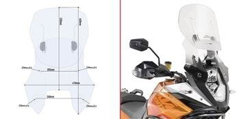 GIVI AF7703 SZYBA REGULOWANA 'AIRFLOW' - KTM 1050 / 1190 ADVENTURE / ADVENTURE R (13 > 16)