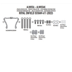 GIVI AL9055A MOCOWANIE SZYBY 100AL / ALB / 140A / S - ROYAL ENFILD Scram 411 (22 > 23)