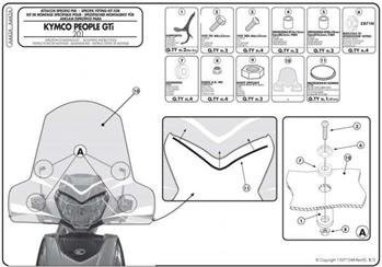 KAPPA MOCOWANIE SZYBY 443A KYMCO People GTi 125-200-300 (10 > 19)