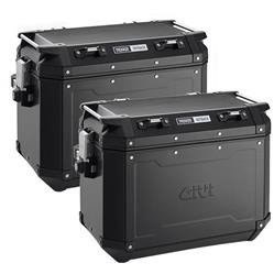 GIVI OBK48BPACK2 KUFRY BOCZNE TREKKER OUTBACK ALU BLACK (PARA/2X48L)
