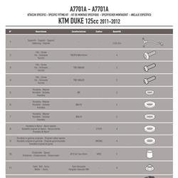 GIVI A7701A MOCOWANIE SZYBY 247N 247A KTM Duke 125-200-390 (11 > 16)