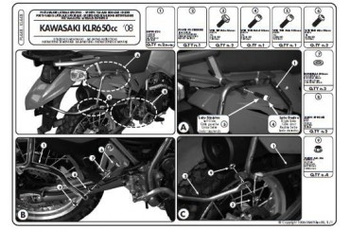 KAPPA STELAŻ KUFRA CENTRALNEGO KAWASAKI KLR 650 (07-15) ( BEZ PŁYTY ) - WYCOFANY Z OFERTY