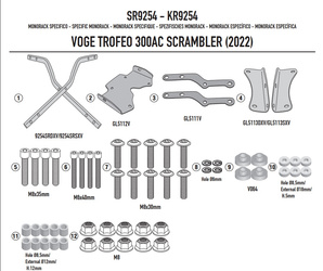 GIVI SR9254 STELAŻ KUFRA CENTRALNEGO MONOLOCK (BEZ PŁYTY) - VOGE Trofeo 300AC scrambler (22)