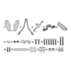 GIVI SR1162 STELAŻ KUFRA CENTRALNEGO (BEZ PŁYTY) - HONDA CRF1000L AFRICA TWIN (18 > 19)