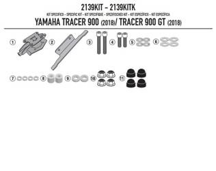 GIVI 2139KIT ZESTAW MONTAŻOWY PLXR2139 / PLR2139 / PL2139CAM BEZ STELAŻA CENTRALNEGO SR2139
