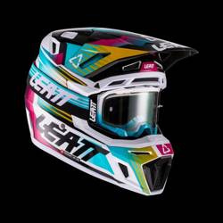 LEATT KASK 8.5 V22 + GOGLE VELOCITY 5.5 AQUA