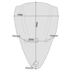 GIVI D7410S SZYBA DYMIONA 37,5 x 31,5 cm (H x W) - DUCATI Supersport 939 (17 > 19)