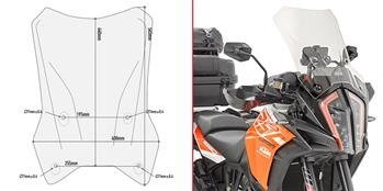 GIVI D7706ST SZYBA PRZEZROCZYSTA 44 x 41 cm (H x W) KTM 1290 SUPER ADVENTURE S / R (17 > 20)