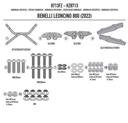 KAPPA KZ8713 STELAŻ KUFRA CENTRALNEGO (BEZ PŁYTY) - BENELLI  LEONCINO 800 (22)