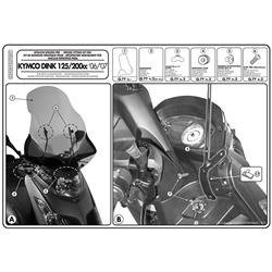 GIVI D292KIT MOCOWANIE SZYBY 292DT KYMCO Dink 50-125-200i (06 > 16)