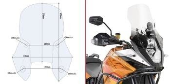 GIVI D7703ST SZYBA PRZEZROCZYSTA (37H X 41W) BMW 1050 / 1090 / 1190 ADVENTURE / R (13 > 19)