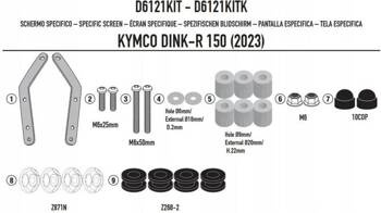 KAPPA D6121KITK MOCOWANIE SZYBY KYMCO Dink R 125-150 Tunnel / Dink 125-150 Flat (23 > 24)