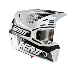 LEATT KASK 7.5 V22 + GOGLE VELOCITY 4.5 WHITE