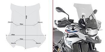 GIVI D5127S SZYBA DYMIONA 44 x 47 cm (H x W) - BMW F750 GS / F850 GS (18 > 22)