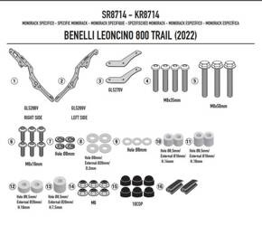 GIVI SR8714 STELAŻ KUFRA CENTRALNEGO BEZ PŁYTY - BENELLI Leoncino 800 Trail (22 > 24)