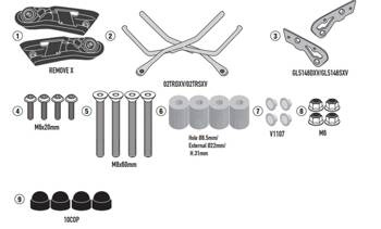 KAPPA TR4131K  STELAŻ POD TORBY (SAKWY) BOCZNE SZYBKIEGO MONTAŻU REMOVE-X KAWASAKI Z 650 RS '22-'24
