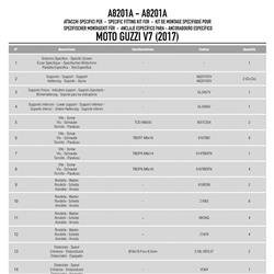 GIVI A8201A MOCOWANIE SZYBY MOTO GUZZI V7 III Stone / Special (17 > 18)