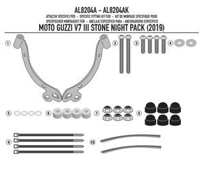 KAPPA AL8204AK MOCOWANIE SZYBY 100ALBK, 140AK, 140SK MOTO GUZZI V7 III STONE NIGHT PACK (19)