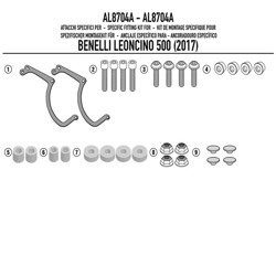 KAPPA MOCOWANIE SZYBY 100ALK, 100ALBK, 140AK, 140SK BENELLI LEONCINO 500 (17 > 22)