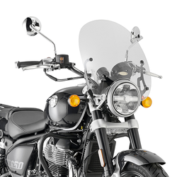 GIVI SZYBA PRZEZROCZYSTA 38 x 42 cm (H x W) / POTRZEBA A9058A - ROYAL ENFIELD SUPER METEOR 650