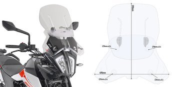 GIVI AF7711 SZYBA REGULOWANA 'AIRFLOW' - KTM 390 ADVENTURE(20 > 22)