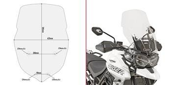 GIVI D6413ST SZYBA PRZEZROCZYSTA 58,5 x 43,5 cm (H x W) - TRIUMPH Tiger 800 XC / 800 XR (18 > 19)