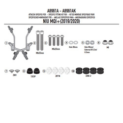 GIVI MOCOWANIE SZYBY D1155ST - NIU MQI+ (19 > 22)
