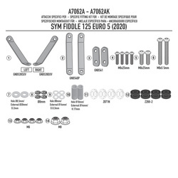 KAPPA A7062A MOCOWANIE SZYBY 7062AK - SYM FIDDLE 125 EURO 5 (2020)