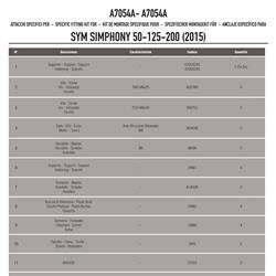 GIVI A7054A MOCOWANIE SZYBY 7054A SYM SYMPHONY ST 50-125-200 (15 > 18)