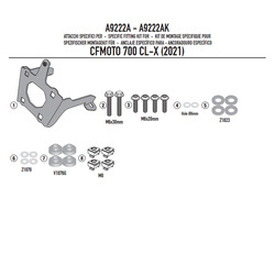 GIVI MOCOWANIE SZYBY 1173S - CFMOTO 700 CL-X (21 > 22)