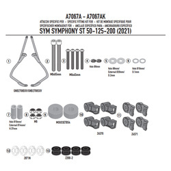 GIVI MOCOWANIE SZYBY 7067A – SYM Symphony ST 50-125-200 (21 > 22)