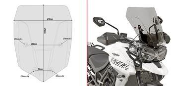 GIVI D6413S SZYBA DYMIONA 47 x 41 cm (H x W) TRIUMPH Tiger 800 XC / 800 XR (18>19)