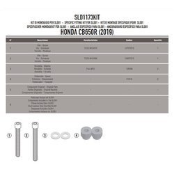 GIVI SLD1173KIT zestaw montażowy SLD01 Honda CB650