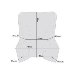 KAPPA D7706S SZYBA DYMIONA 38 x 40 cm (H x W) KTM 1290 SUPER ADVENTURE S / R (17 > 20)