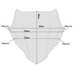 GIVI GIA5125 SZYBA DYMIONA 28 x 36,5 cm (H x W) BMW G 310 R (17 > 20)