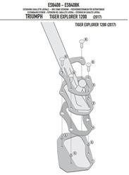 GIVI ES6408 POSZERZENIE DODATKOWE STOPKI - TRIUMPH Tiger Explorer 1200 (12 - 17)