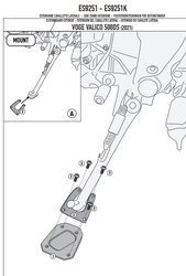 GIVI ES9251 POSZERZENIE DODATKOWE STOPKI - VOGE VALICO 500DS (21)