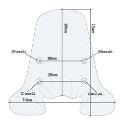 GIVI 1117A SZYBA PRZEZROCZYSTA (72Hx71W) HONDA SH 125i-150i (12 > 19)