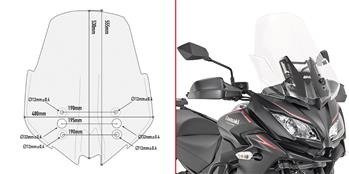 GIVI D4120ST SZYBA PRZEZROCZYSTA 53 x 48 cm (H x W) KAWASAKI VERSYS 1000 (17 > 18)