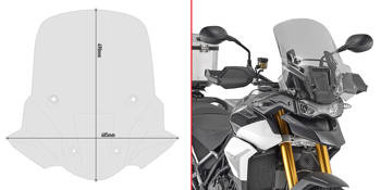 GIVI SZYBA D6415S  DYMIONA 49 x 48,5 cm (H x W) - TRIUMPH TIGER 900 (20 > 25)