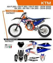 UFO KOMPLET NAKLEJEK (OKLEIN) KTM SX/SXF 125/150/250/350/450 '19-'22 PATRIOT KOLOR CZARNY