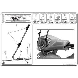 GIVI A110A MOCOWANIE SZYBY PIAGGIO Fly 50-100-125-150 (04 > 17)