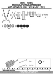 GIVI A8206A MOCOWANIE SZYBY 8206A MOTO GUZZI V7 850 Stone / Special (21 > 23)