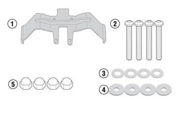 GIVI 3110KIT KIT MONTAŻOWY DLA TST3110 (PRZY STELAŻU CENTRALNYM FZ) SUZUKI GSX S1000F / GSX S1000 (15 > 16)