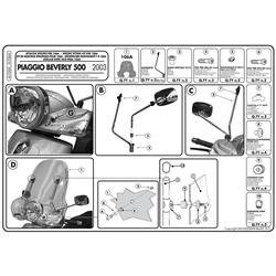 GIVI A106A MOCOWANIE SZYBY Beverly Tourer 125-250-300-400 (08 > 10), Beverly 500 (03 > 07)
