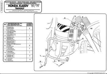 KAPPA KN22 GMOLE HONDA XL 600 V TRANSALP (89 > 99)