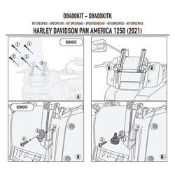 GIVI MOCOWANIE SZYBY 8400DT - HARLEY DAVIDSON Pan America 1250 (21 > 22)