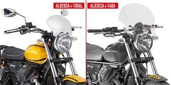 GIVI AL8202A MOCOWANIE SZYBY 100AL, 100ALB, 140A, 140S MOTO GUZZI V9 Roamer / V9 Bobber (16 > 18)